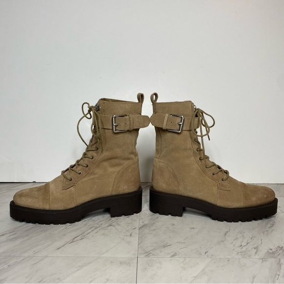 New! Sam Edelman Junip Combat Tan Suede Boot 6 1/2 - Picture 7 of 13